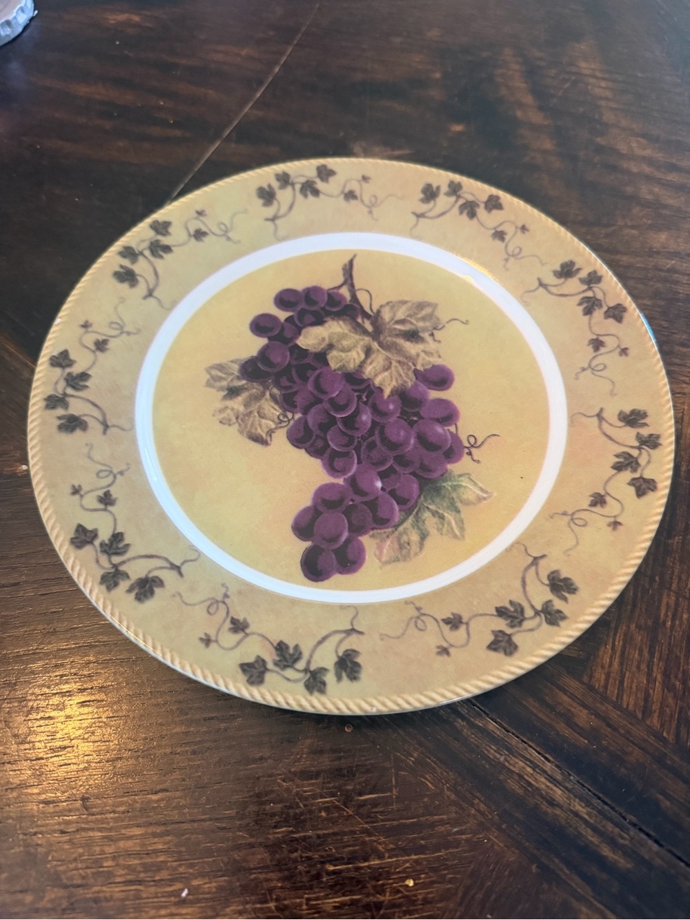 Yellow Grape Decorative Dinner Plate